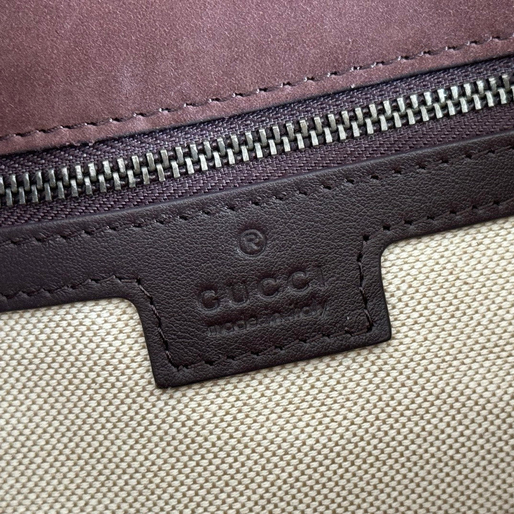 GG Marmont Shoulder Bag Dark Brown Suede 272099