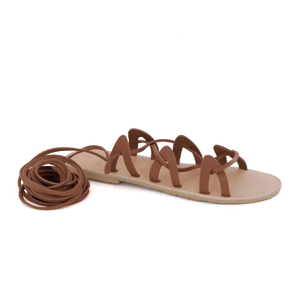 MAC&LOU “Andromeda” Greek Leather Gladiator Sandals, Handmade with Vibram® Sole
