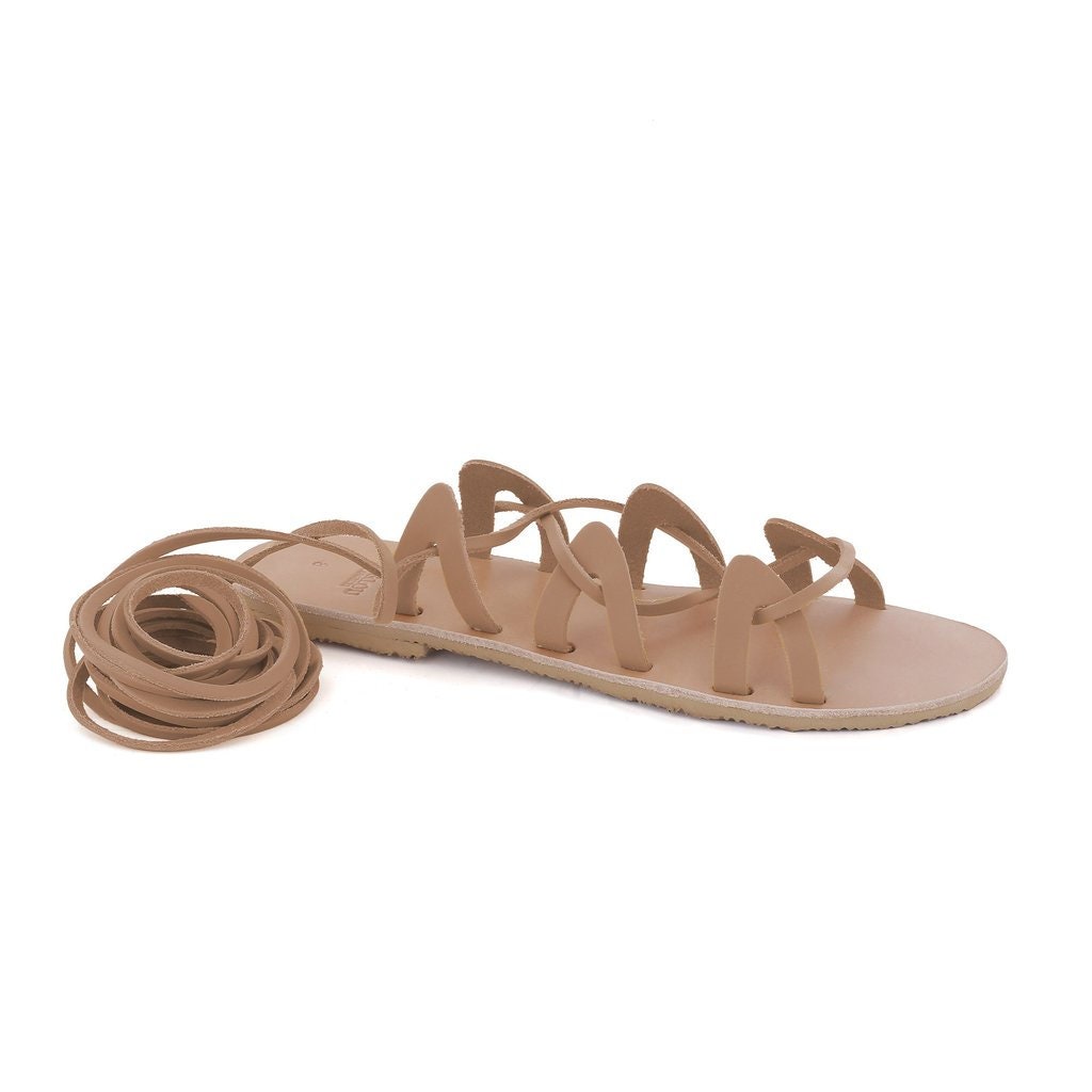 MAC&LOU “Andromeda” Greek Leather Gladiator Sandals, Handmade with Vibram® Sole