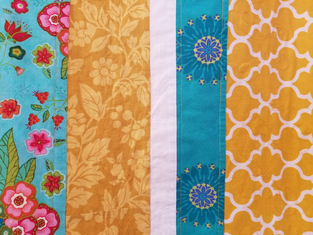 Summer Weight Lap Quilt & Pillow Set:  Sea of Gold