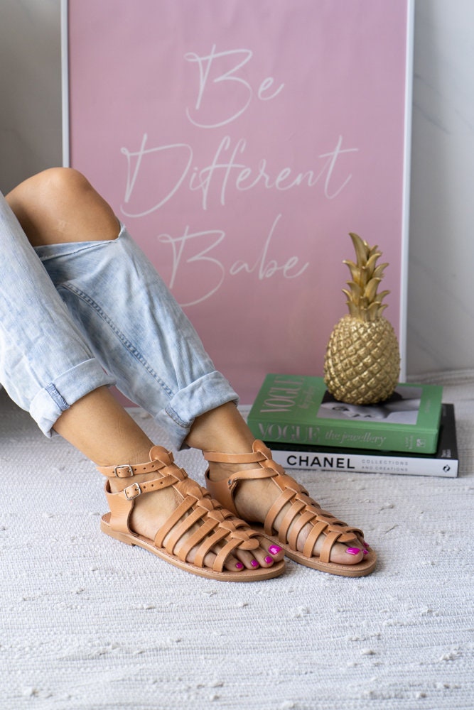 Gladiator beige Sandals,Greek Sandals Women, natural tan Leather Sandals, summer Sandals, Gift for Her