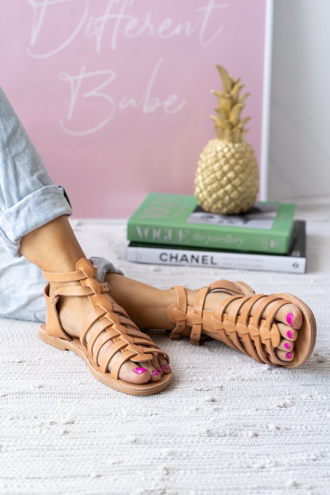 Gladiator beige Sandals,Greek Sandals Women, natural tan Leather Sandals, summer Sandals, Gift for Her