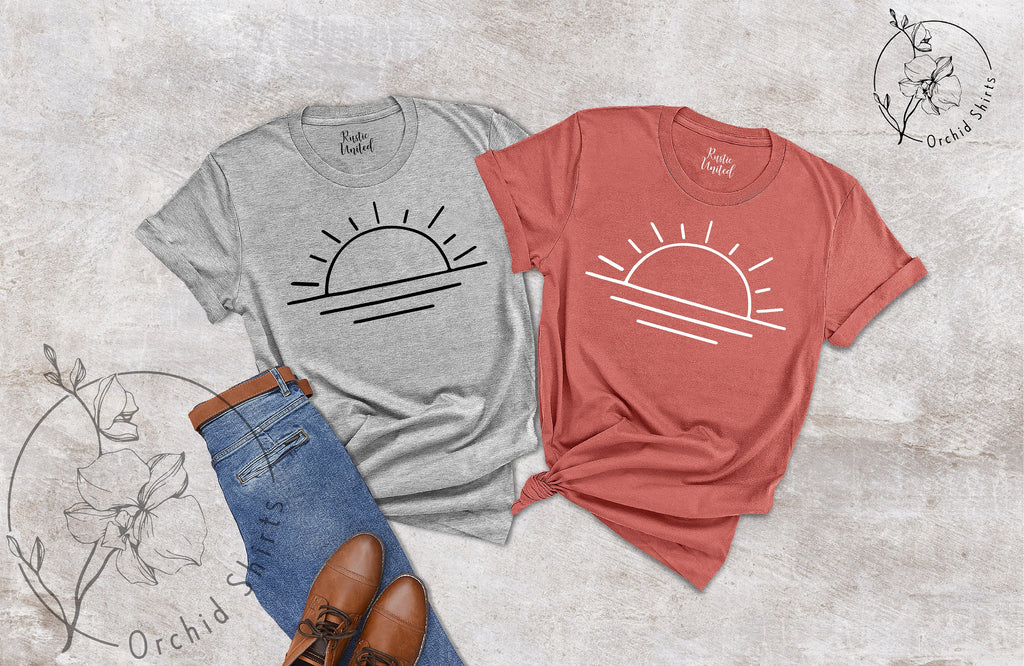 Sun T-shirt For Women, Sunshine Tee Shirt, Summer Shirt For Lady, Beach Shirts, Summer Positive Vibes Shirt, Gift For Her, Shirts For Women