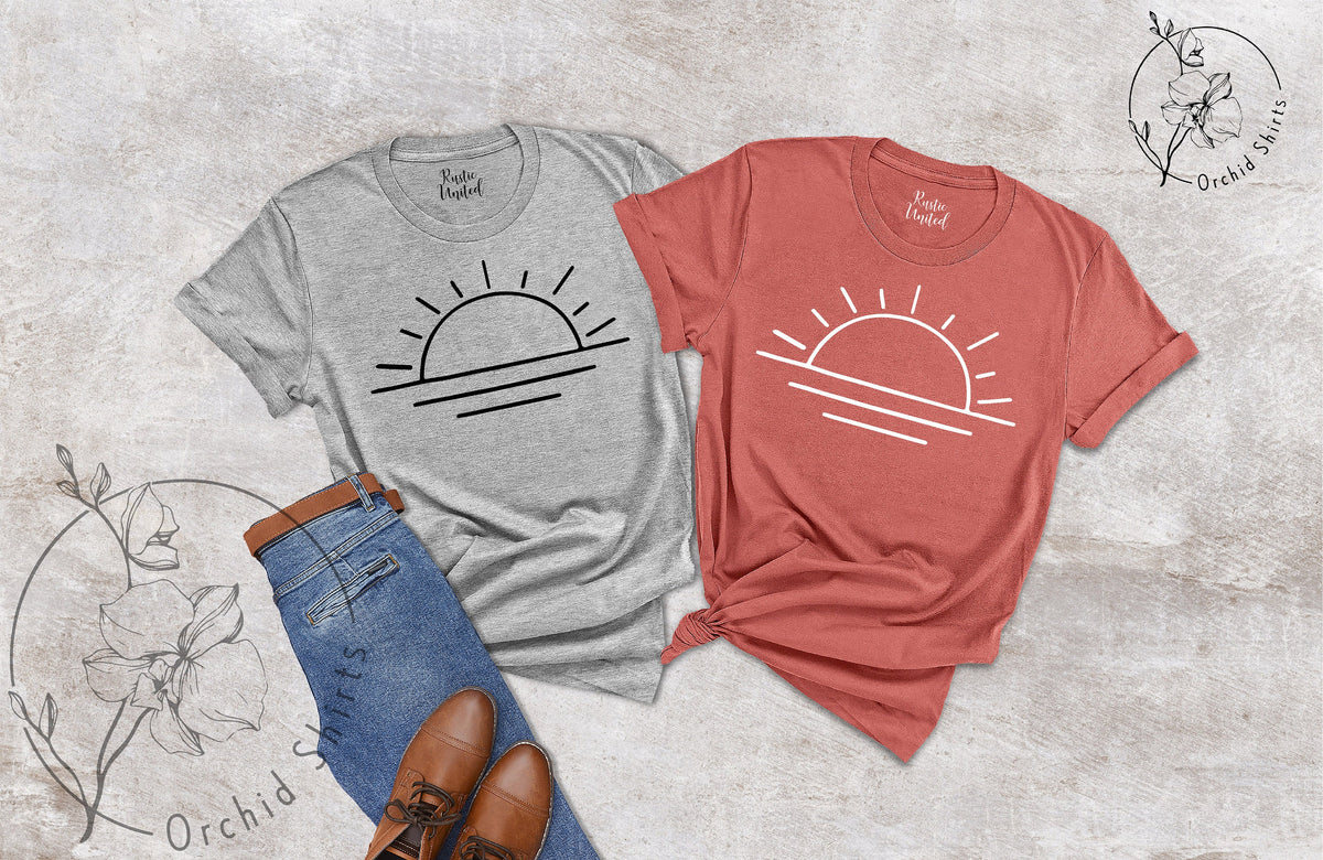Sun T-shirt For Women, Sunshine Tee Shirt, Summer Shirt For Lady, Beach Shirts, Summer Positive Vibes Shirt, Gift For Her, Shirts For Women