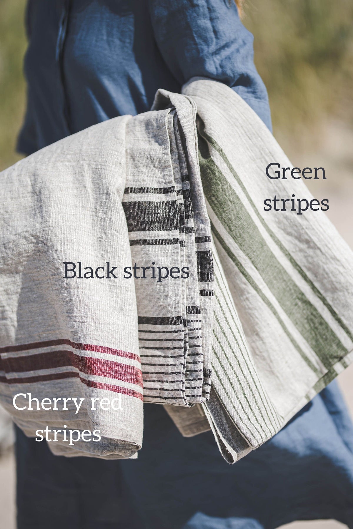 Linen beach towel, French style linen blanket, Summer blanket, Linen beach towel, Natural linen picnic blanket, Striped linen blanket.