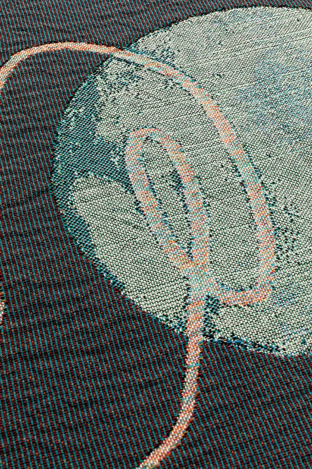 Warm Toned Home Accessory: 100% Cotton Personalized Throw Blanket, Abstract Line Faces Design