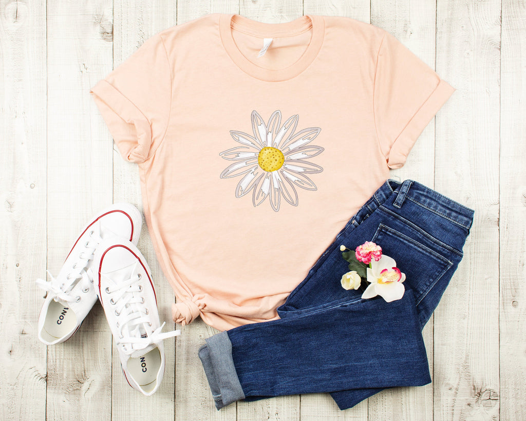 Daisy T-shirt: Wildflower Floral Shirt, Boho Summer Tee