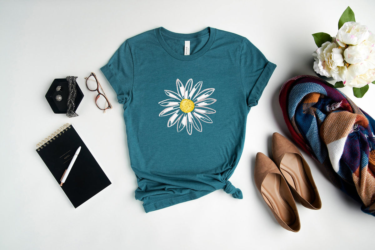 Daisy T-shirt: Wildflower Floral Shirt, Boho Summer Tee
