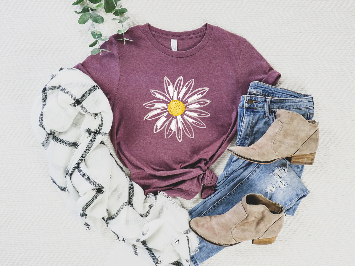 Daisy T-shirt: Wildflower Floral Shirt, Boho Summer Tee