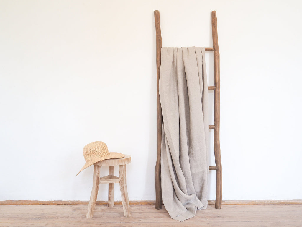 Handmade Stonewashed Linen Blanket, Custom Size Throw Blanket