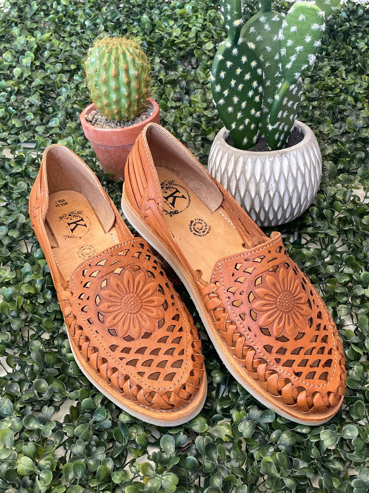 Mexican Handmade Huaraches, Leather Huarache Sandals for Women, Slip On Flats,