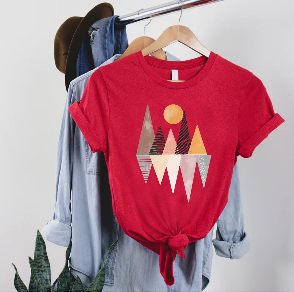 Geometric Shirt,Minimalist Shirt For Women,Geometric Design T-Shirt,Gift For Her,Geometric Art Shirt,Graphic Tee Shirt,Aesthetic Clothing