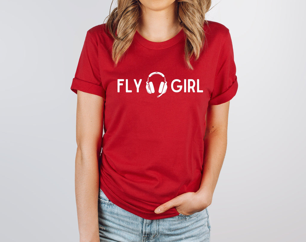 Fly Girl Shirt | Aviation Tee | Female Pilot Shirt | Airplane Gift | Trendy Flying Shirt | Women in Aviation | Aviatrix Shirt