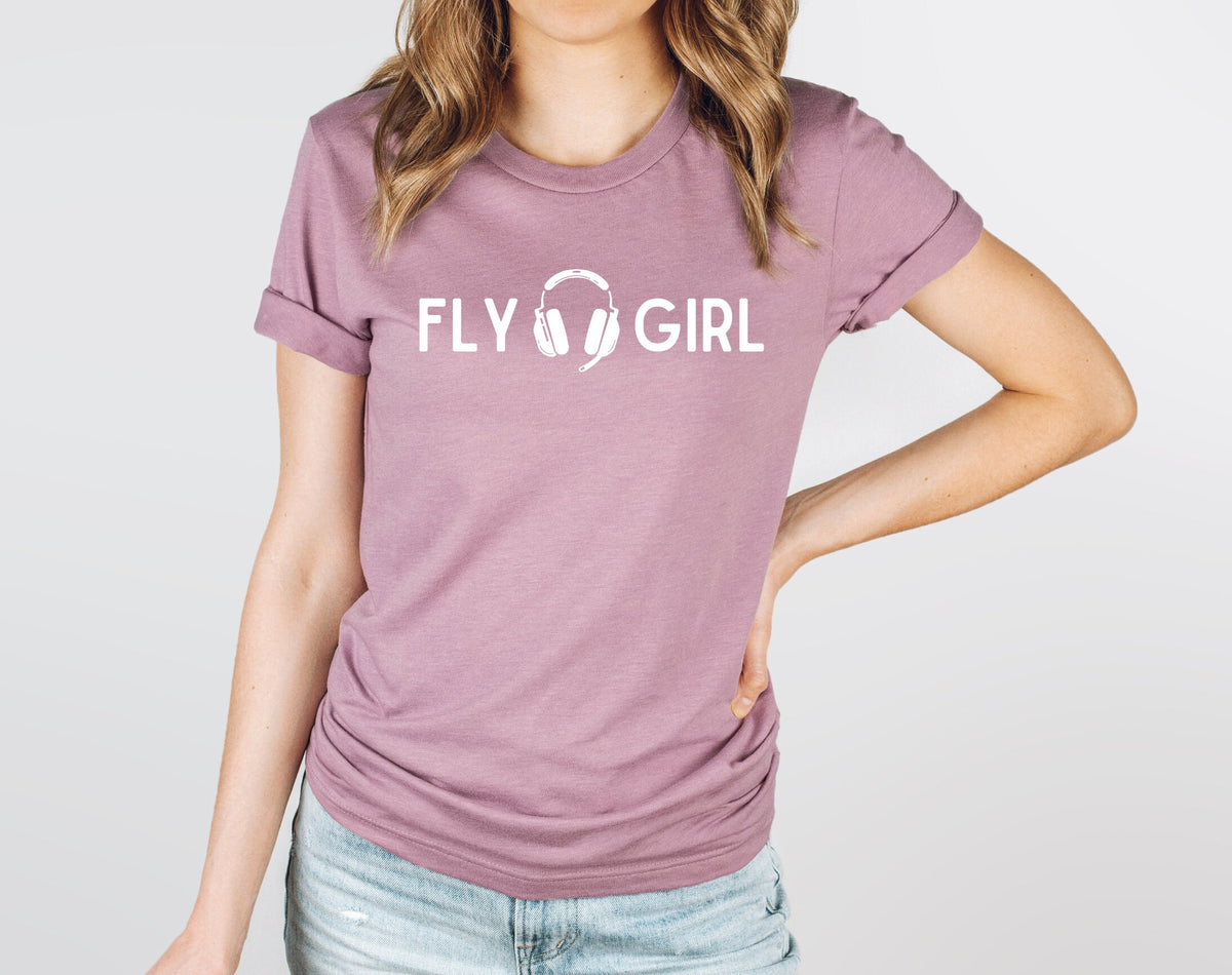 Fly Girl Shirt | Aviation Tee | Female Pilot Shirt | Airplane Gift | Trendy Flying Shirt | Women in Aviation | Aviatrix Shirt