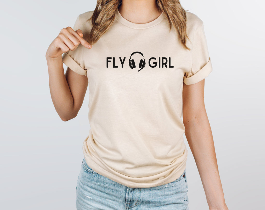 Fly Girl Shirt | Aviation Tee | Female Pilot Shirt | Airplane Gift | Trendy Flying Shirt | Women in Aviation | Aviatrix Shirt