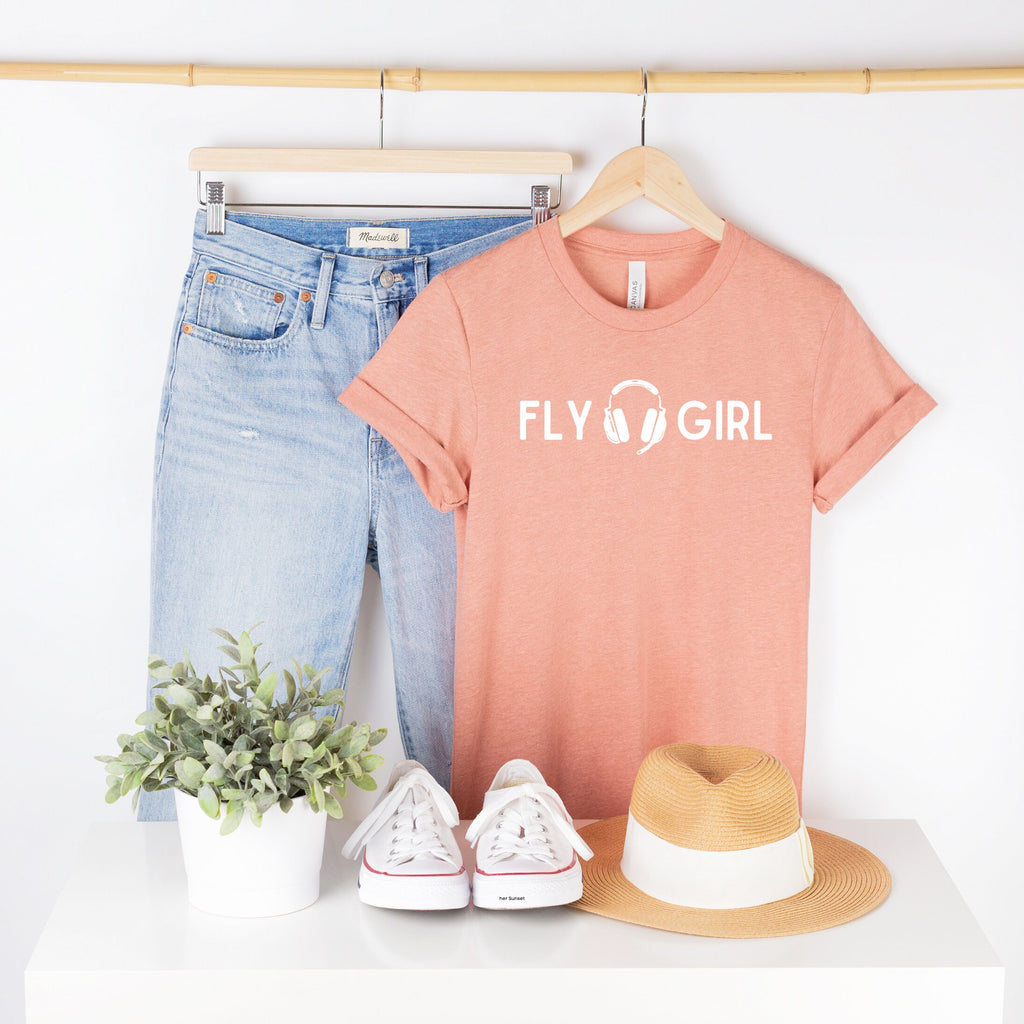 Fly Girl Shirt | Aviation Tee | Female Pilot Shirt | Airplane Gift | Trendy Flying Shirt | Women in Aviation | Aviatrix Shirt