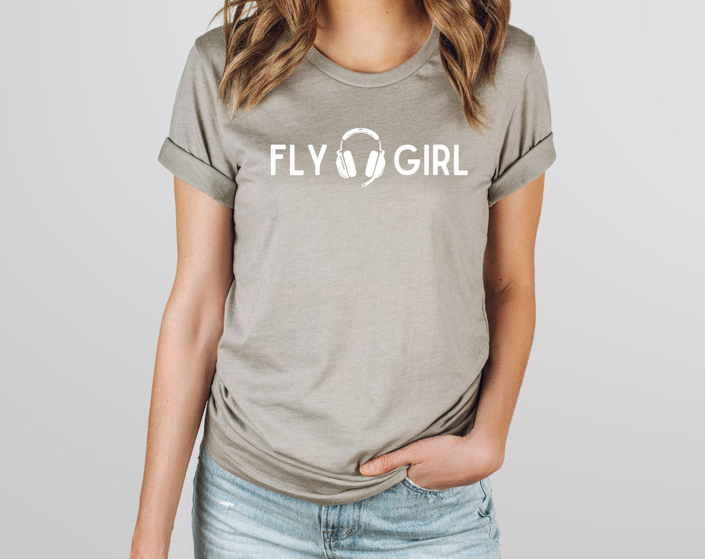 Fly Girl Shirt | Aviation Tee | Female Pilot Shirt | Airplane Gift | Trendy Flying Shirt | Women in Aviation | Aviatrix Shirt