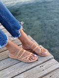 Handmade Greek Leather Sandals, Braided strappy shoes , Summer Flats, Handmade Sandals, Roman Sandals, Women Leather flats, Toe ring Sandals