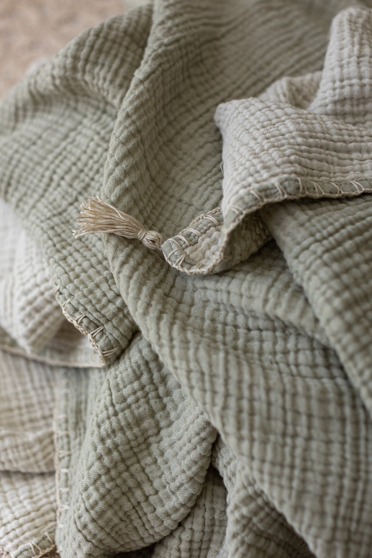 4 Layer Organic Muslin Baby Blanket, Soft Cotton Baby Swaddle, Newborn Gift for Girl or Boy, Muslin Baby Quilt