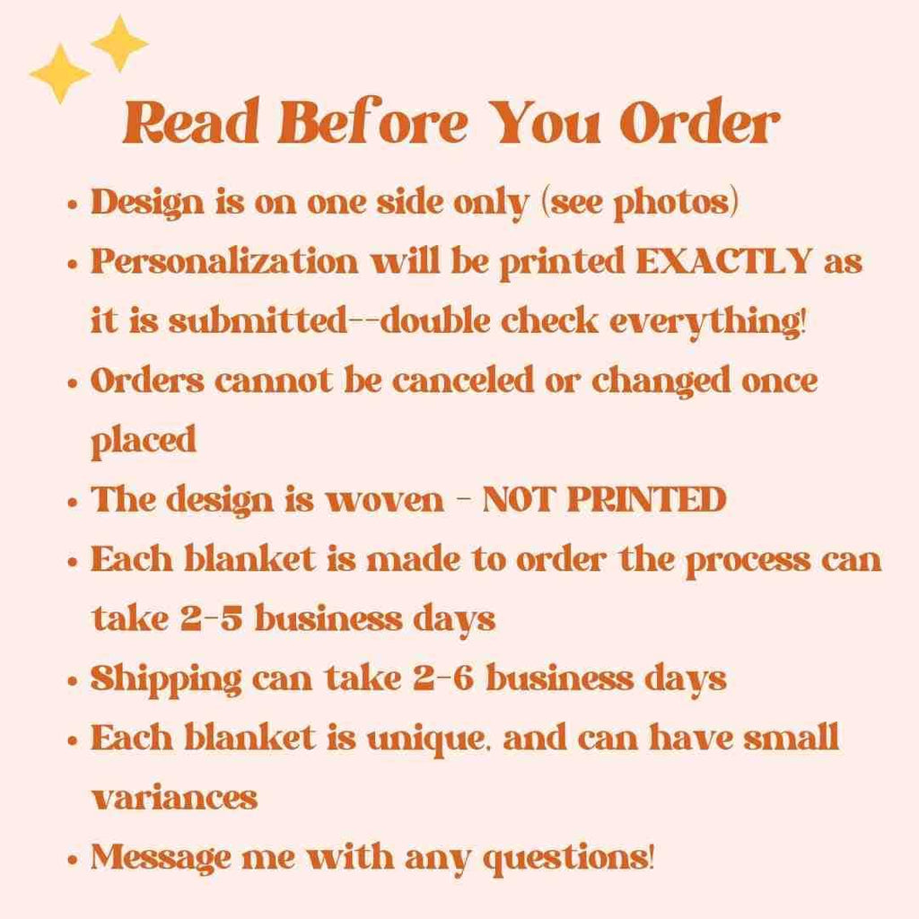 Personalized Floral Throw Blanket Birthday Gift for Wife Mom Grandmother, Cotton 2nd Anniversary Sentimental Gift Decor Wall Art Tapestry