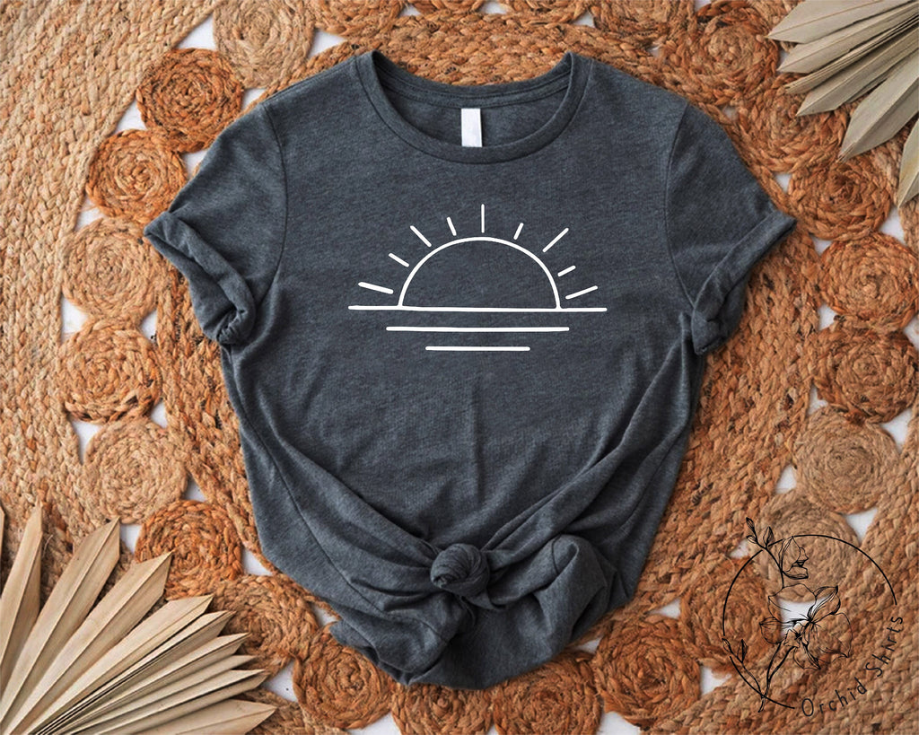Sun T-shirt For Women, Sunshine Tee Shirt, Summer Shirt For Lady, Beach Shirts, Summer Positive Vibes Shirt, Gift For Her, Shirts For Women
