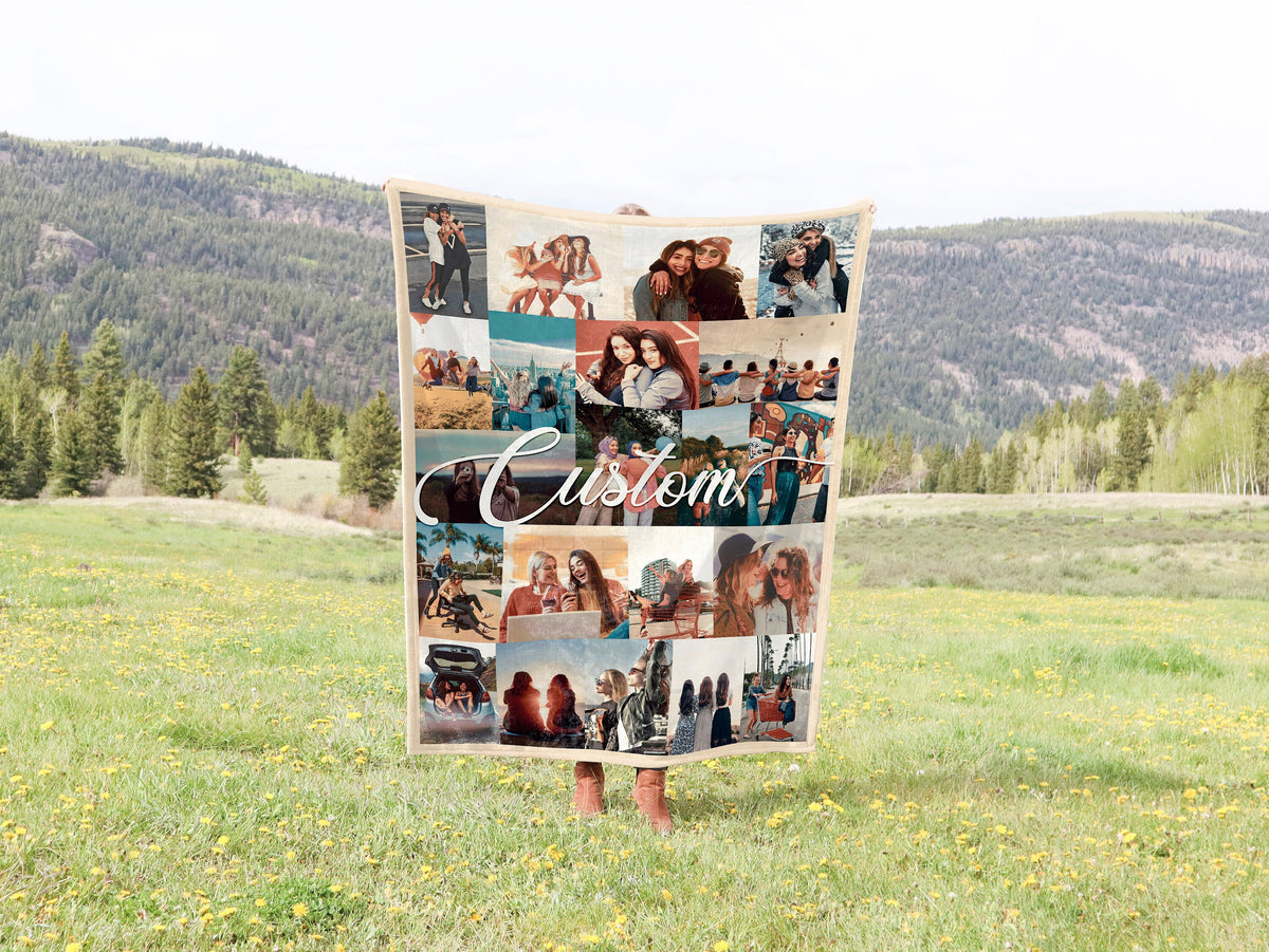 Custom Photo Collage Blanket: Unique Family Keepsake Gift