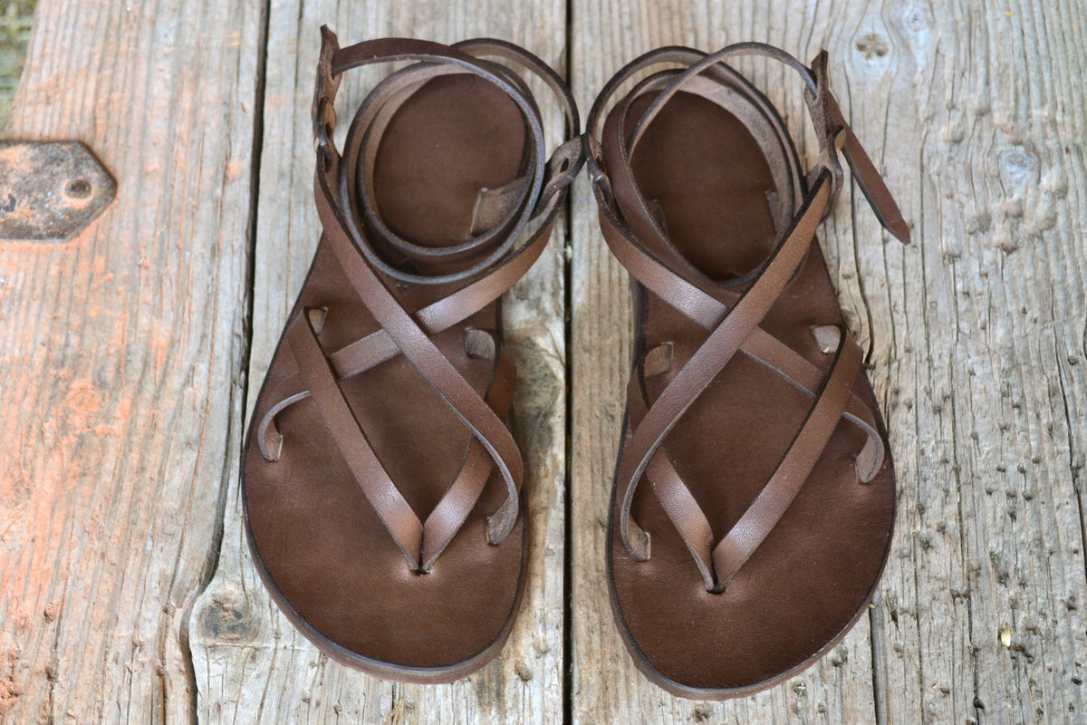 Leather sandals women, brown sandals, barefoot sandals, women, flat sandals, strap sandals, adjustable sandals,comfort sandals