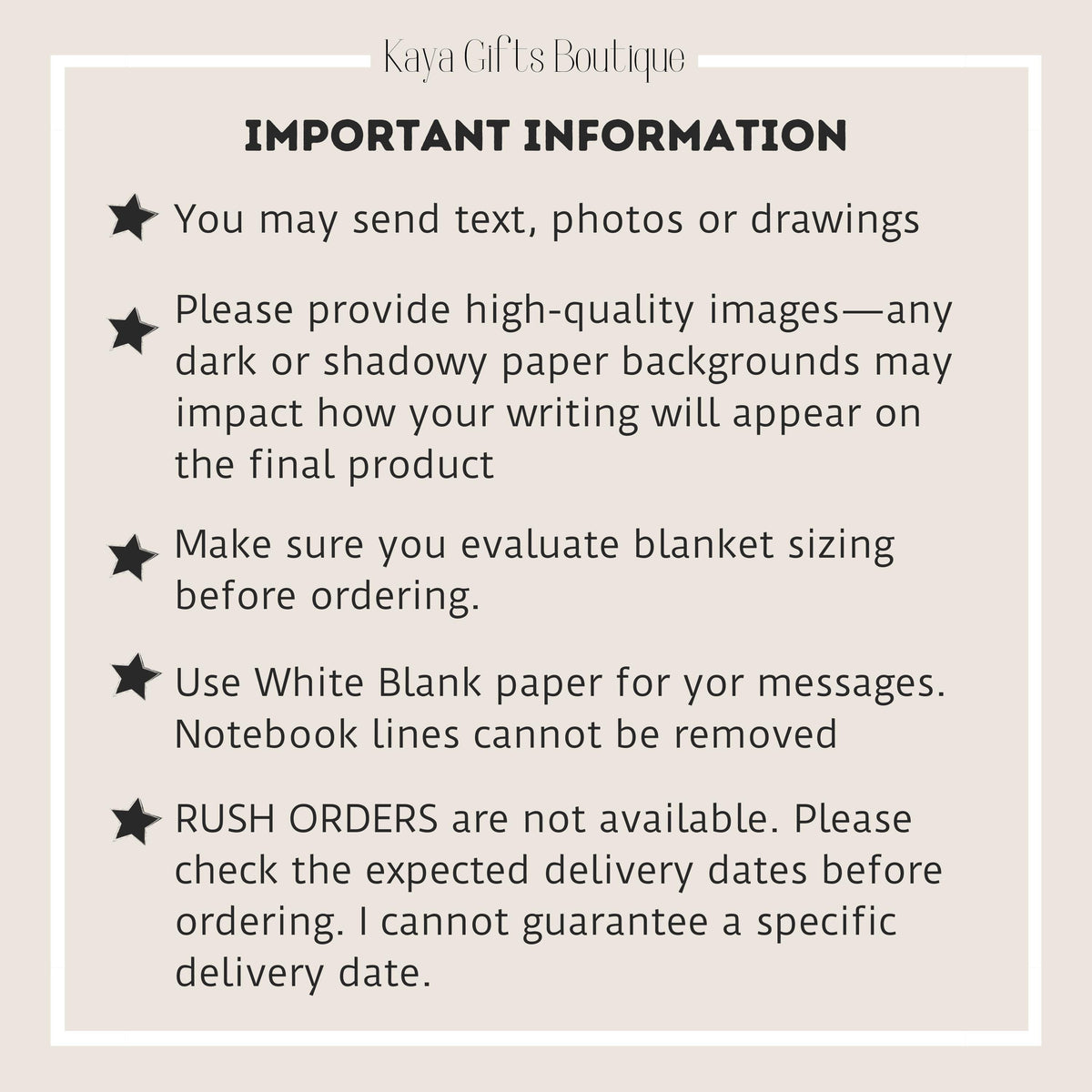 Actual Handwriting Notes Blanket, Get Well Gift, Motivational Gift, Group Gift From Family Members, Anniversary Blanket