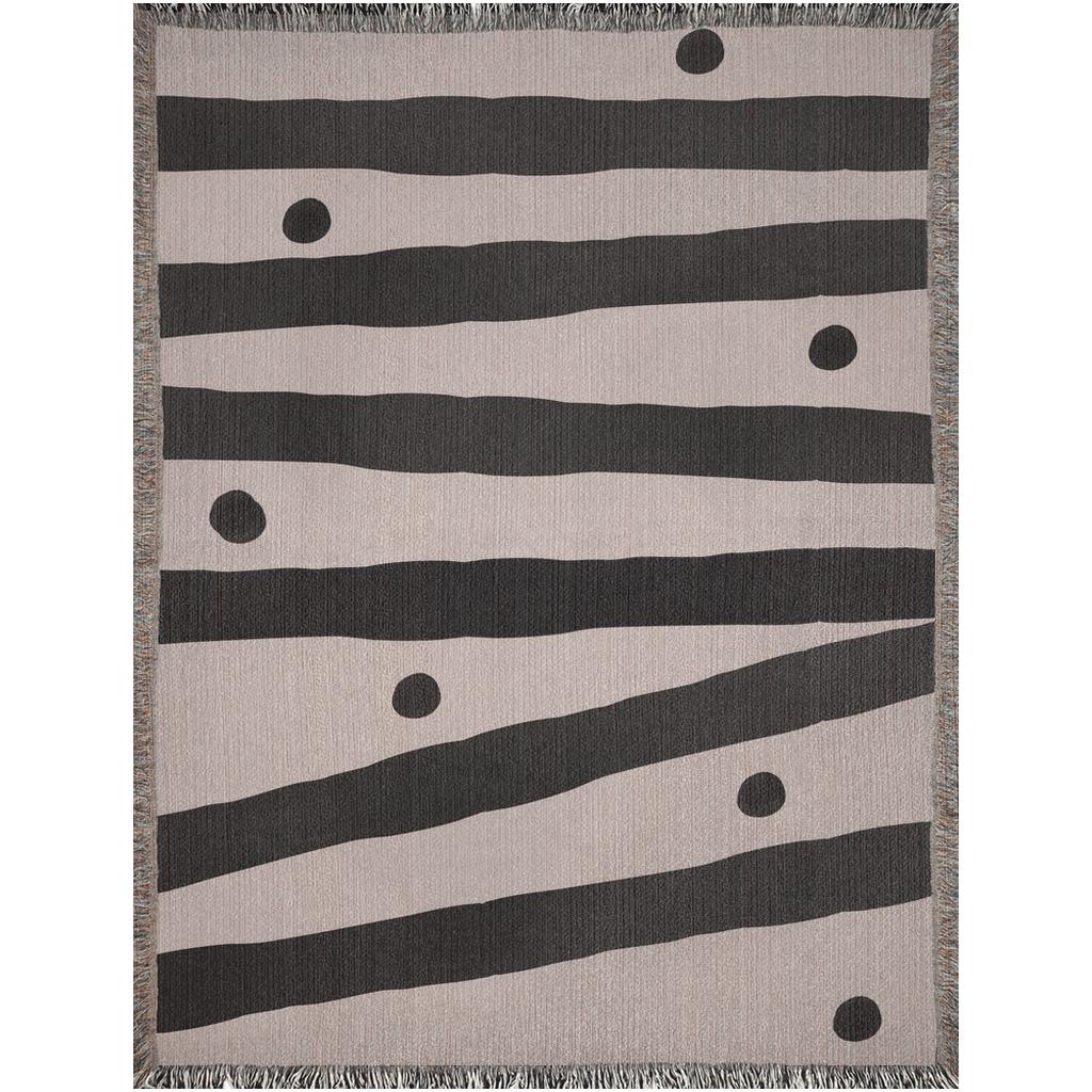 Modern Stripe & Dot Woven Throw Blanket
