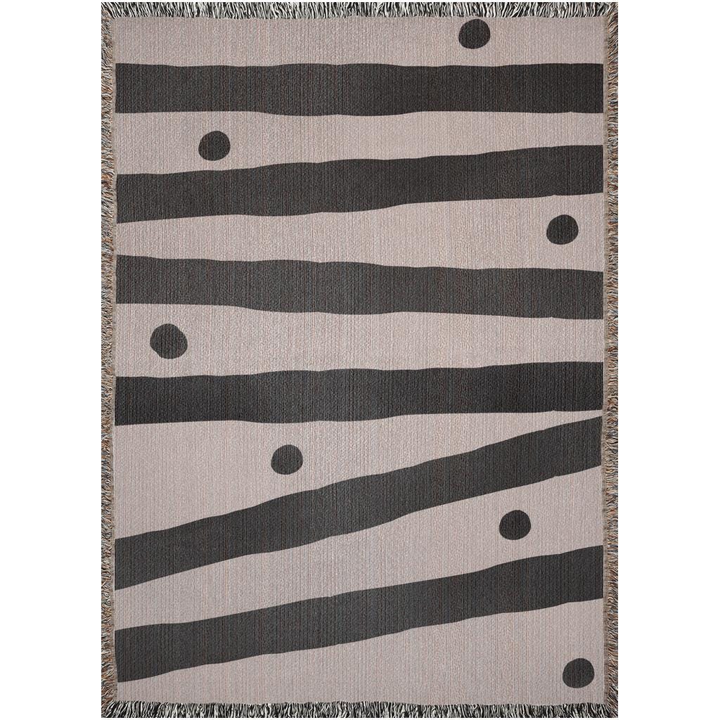 Modern Stripe & Dot Woven Throw Blanket