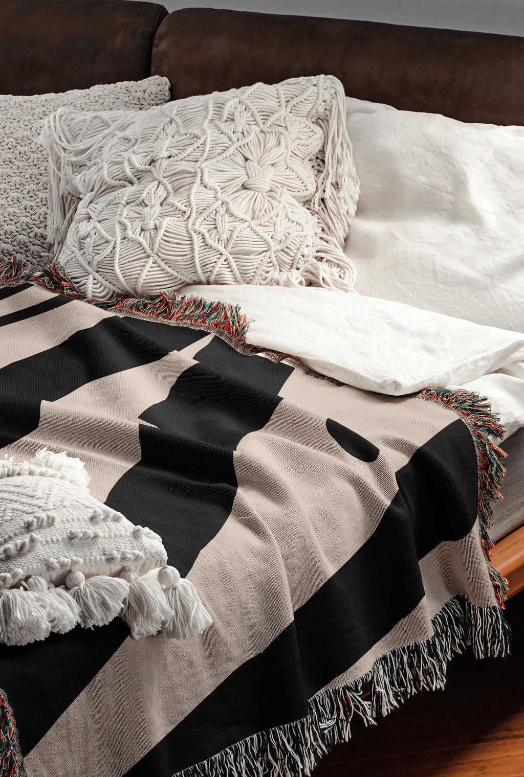 Modern Stripe & Dot Woven Throw Blanket