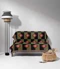 Retro Diamond Check Woven Throw Blanket