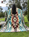 Handmade Alpaca Wool Blanket. (The Nile) Queen Size. Handcrafted by Indigenous Hands. Super Soft and Warm. FREE SHIPPING. Gift Ideas
