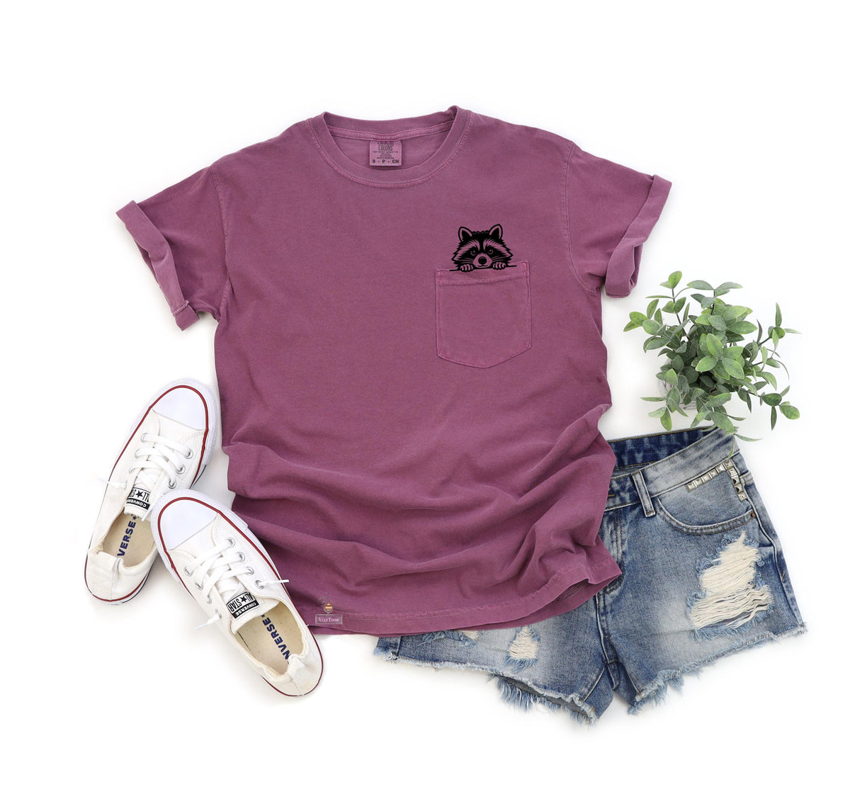 Raccoon Shirt, Funny Feral Women Shirt, Trendy Comfort Colors Pocket Shirt, Gift For Her,