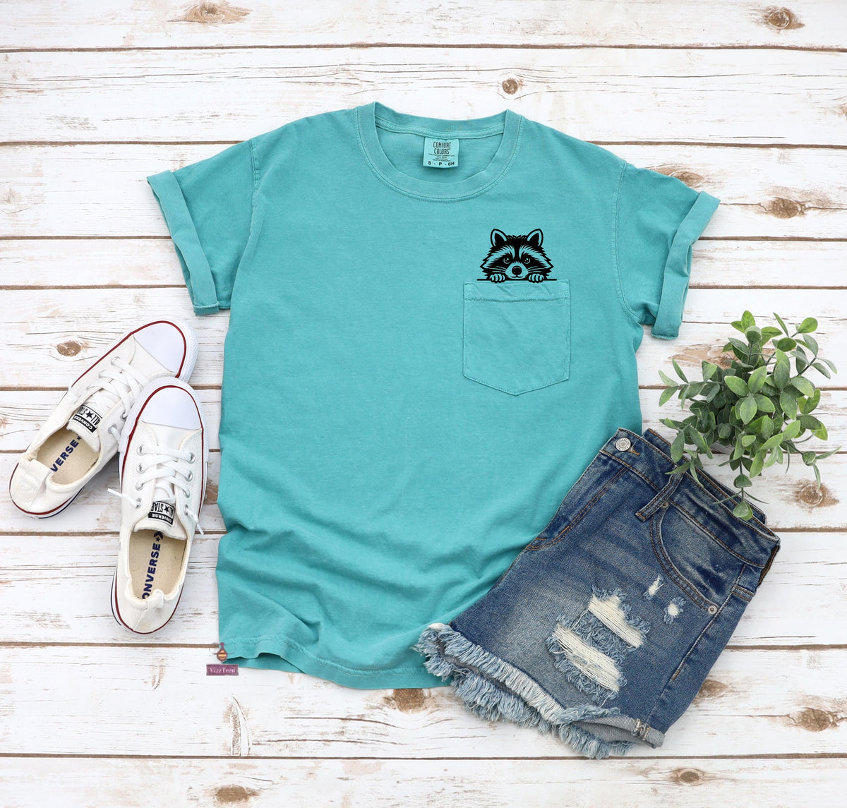 Raccoon Shirt, Funny Feral Women Shirt, Trendy Comfort Colors Pocket Shirt, Gift For Her,