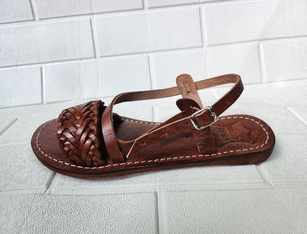 Handmade Moroccan Leather Sandals for Women – Strappy Flat Sandals – Brown Maroc Sandals – Boho Summer Sandalen Damen