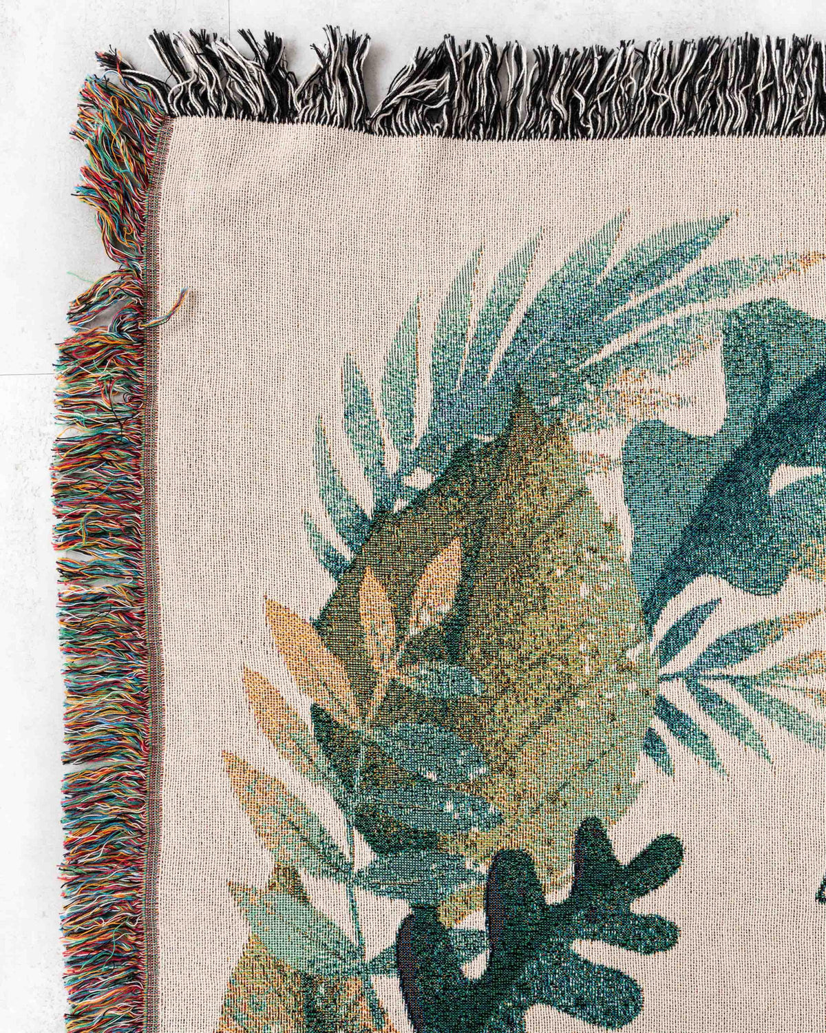 Anniversary Gift Blanket: Couples Names Wedding Present, Cotton Woven Throw, Unique Personalized, Housewarming Valentines, Nature Plants