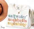 Comfort Colors® Saltwater Seashells Sunshine Shirt, Beach Vibes Shirt, Summer Shirt, Vacation Mode Shirt, Holiday Shirt,  Summer Vibes Shirt