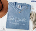 Comfort Colors® Be Still And Know That I Am God Shirt, Bible Verse Shirt, Christian Shirt, Seashell Shirt, Sea Turtle Shirt, Starfish Shirt
