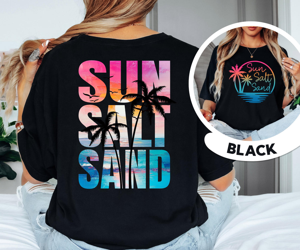 Comfort Colors® Sun Sand Salt Beach T-Shirt, Summer shirt, Trendy Beach Tee for Women, Summer Vacation Shirts,Womens Beach Shirt,Summer Tee