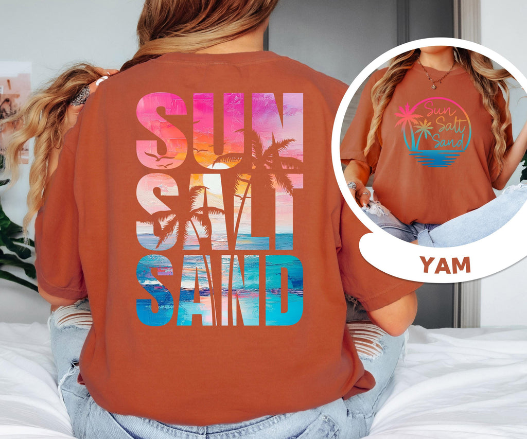 Comfort Colors® Sun Sand Salt Beach T-Shirt, Summer shirt, Trendy Beach Tee for Women, Summer Vacation Shirts,Womens Beach Shirt,Summer Tee