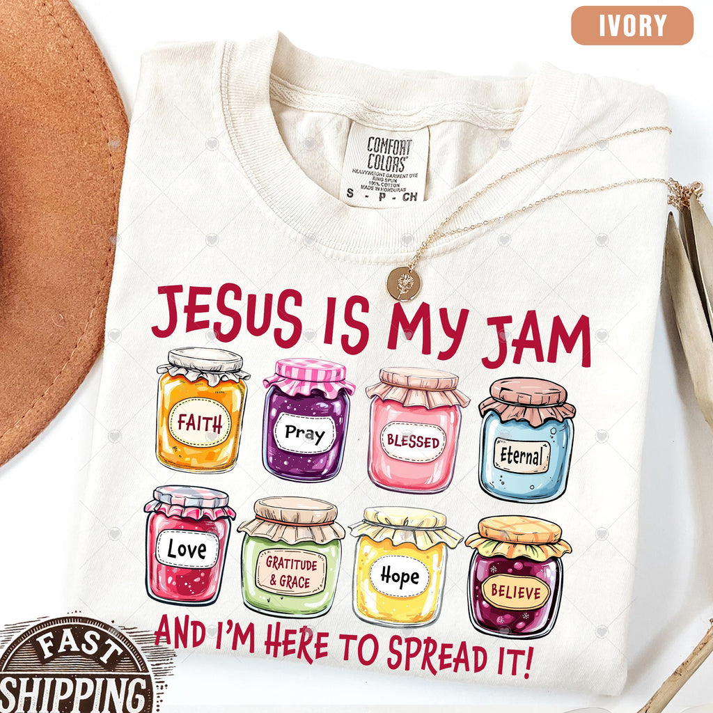 Jesus Is My Jam, Christian Shirt, Comfort Colors® Christian Gift,JESUS Christ Shirt,Gift For Christian,Funny Jesus Shirt, Christian MOM tee