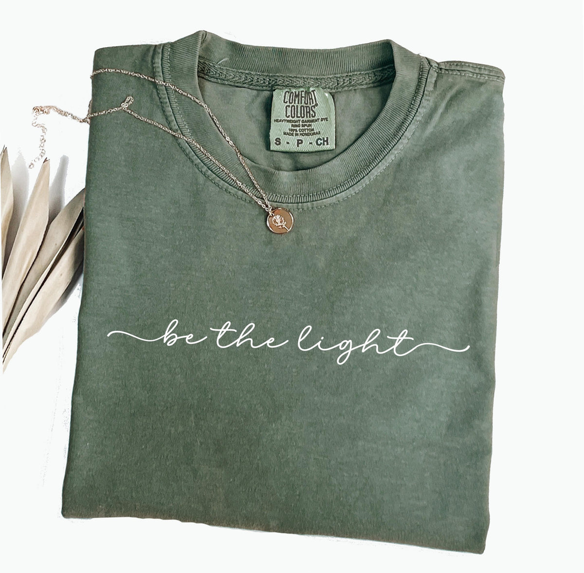 Be The Light Comfort Colors® T-shirt, Christian Bible Verse Graphic Tee, Minimalist Religious Apparel, Woman's Bible Study, Church Shirt