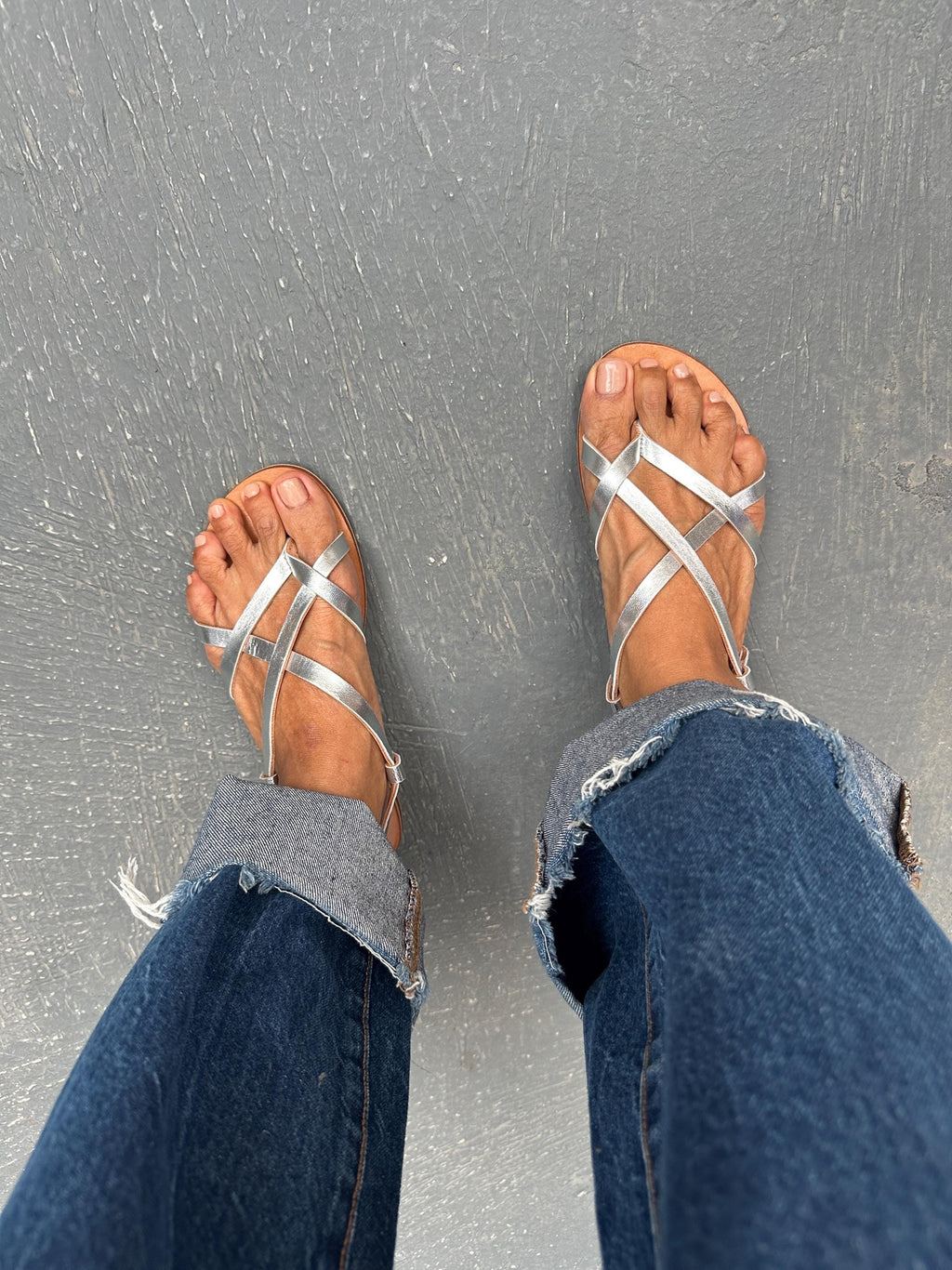 SD29/Sliver  Leather sandals, Natural color,Greek gladiator sandals,women sandals, women shoes