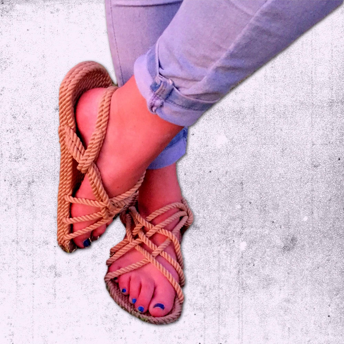 Handmade Rope Sandals – Lightweight, Durable & Comfortable – Barefoot Hippie Style for Women, Men and Kids