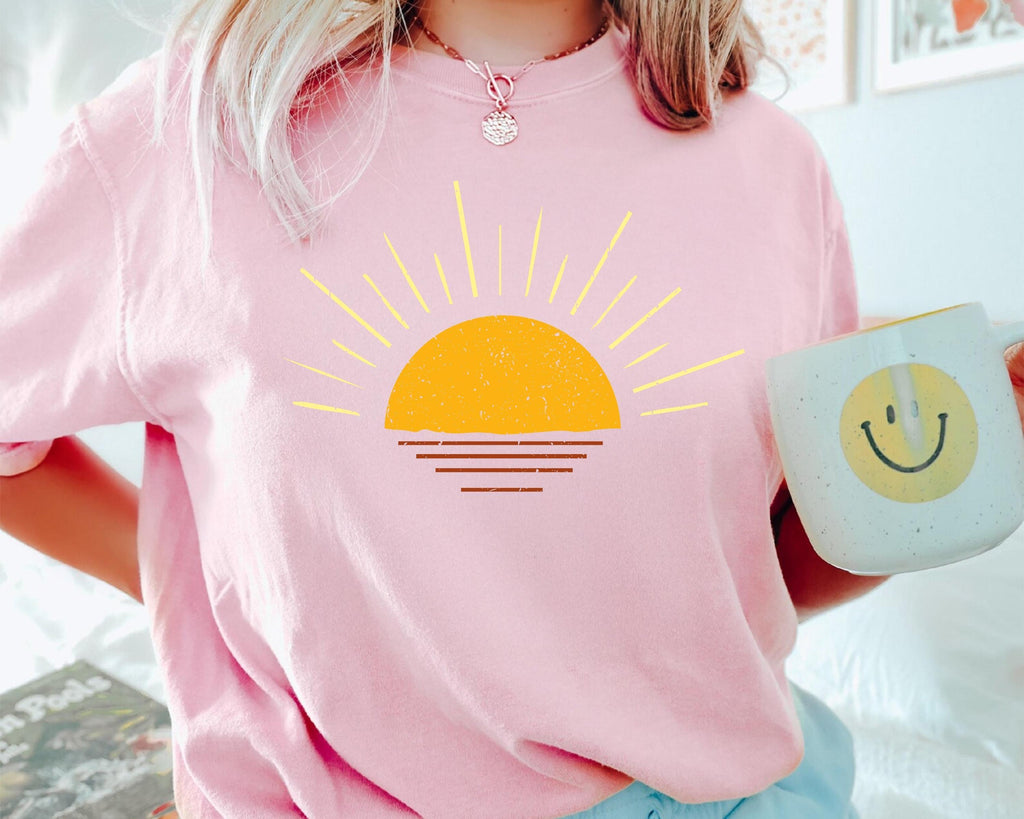 Comfort Colors® Sunset Graphic Tee: Vintage Boho Style