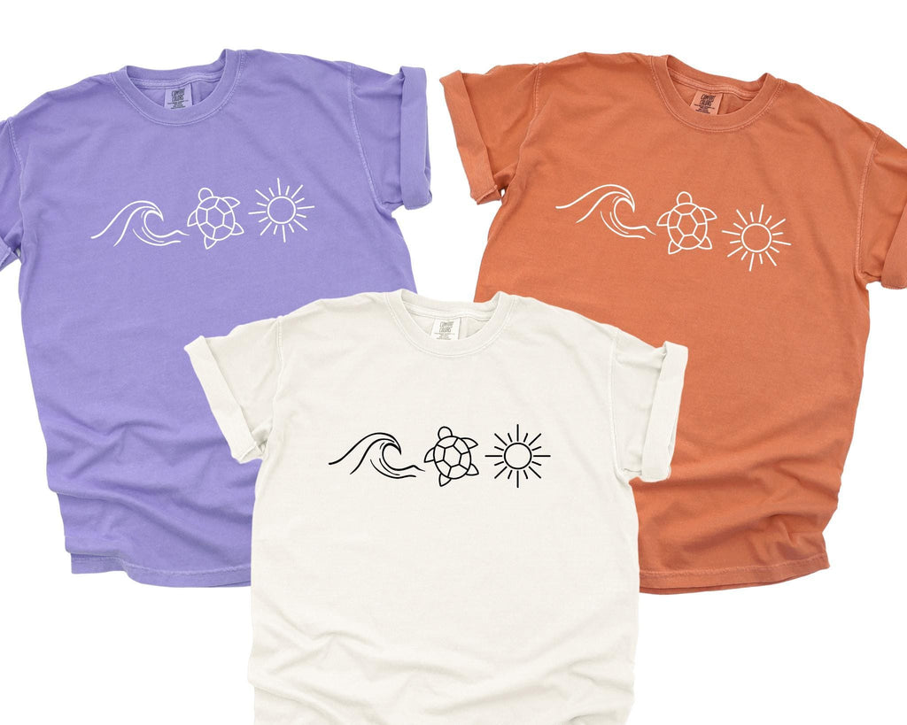 Comfort Colors® Ocean Turtle Sun Tee: Summer Beach Shirt