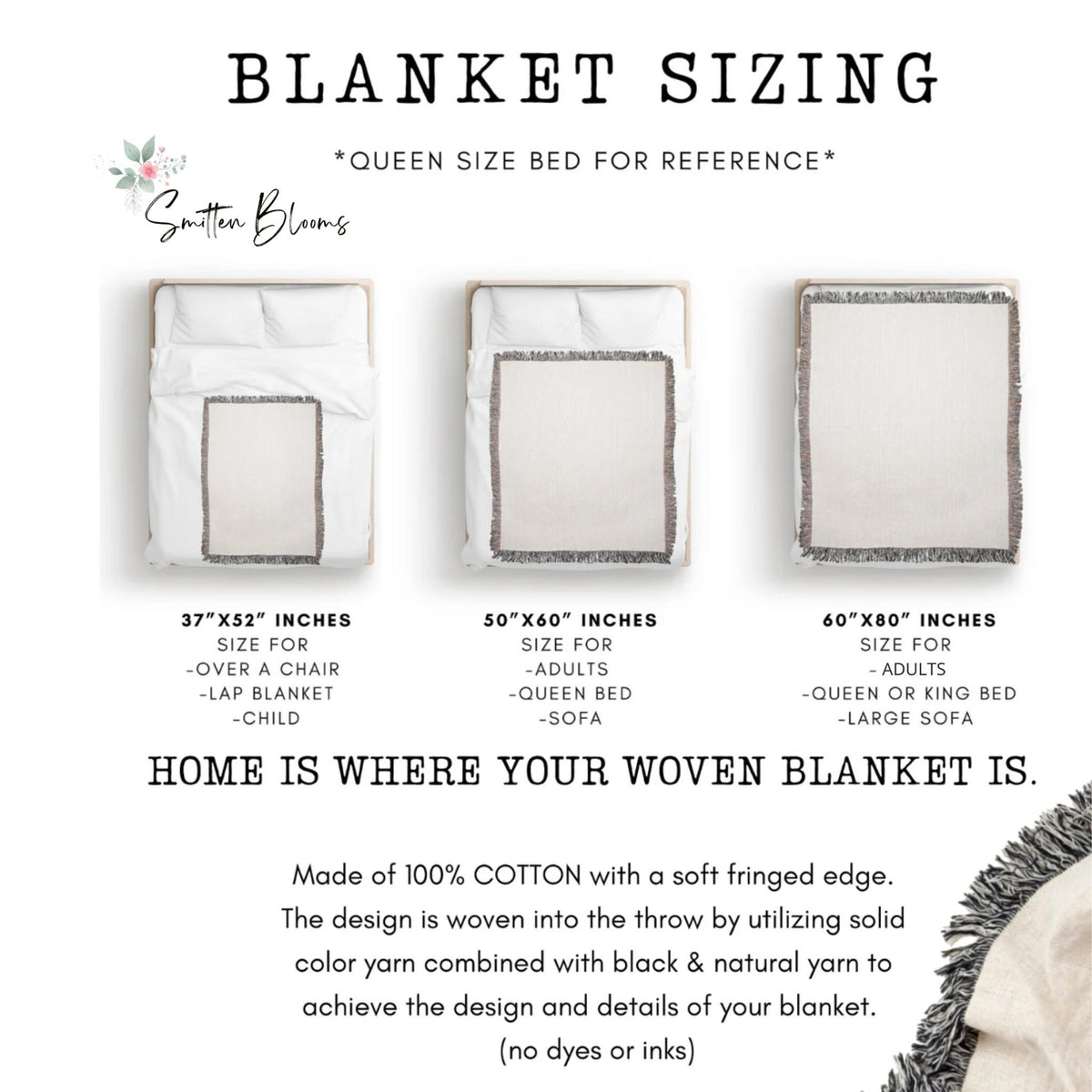 Eras Inspired Blanket: Woven Cotton Throw for fans