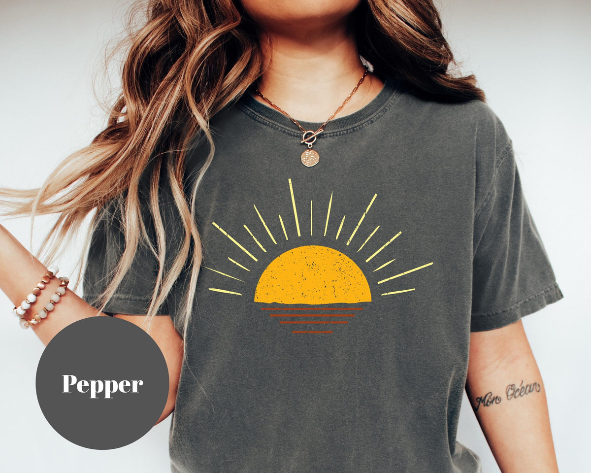 Comfort Colors® Sunset Graphic Tee: Vintage Boho Style