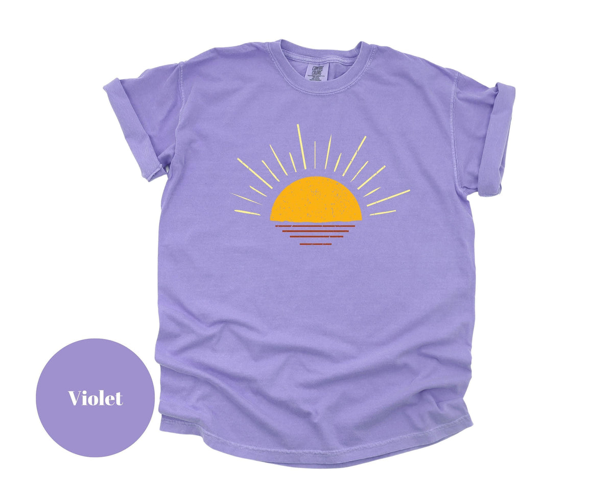 Comfort Colors® Sunset Graphic Tee: Vintage Boho Style